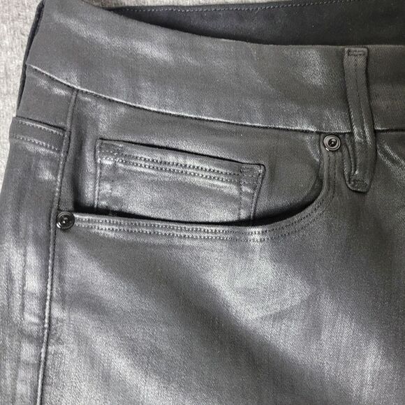 Good American Women's Coated Black Jeans Size 22×29 Skinny Ankle Leg New - Picture 4 of 14
